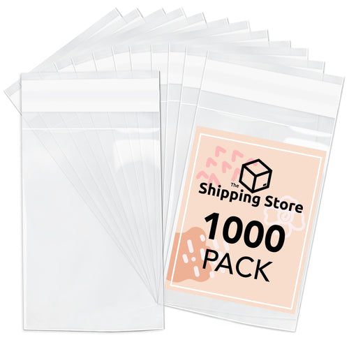 The Shipping Store 3” X 4” Resealable Cello Poly Bags - 1000 Count